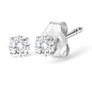 AGS Certified 14K White Gold 1.0 cttw 4-Prong Set Brilliant Round-Cut Solitaire Diamond Push Back Stud Earrings (F-G Color, I1-I2 Clarity)-6