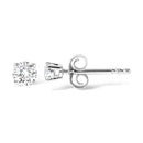 AGS Certified 14K White Gold 1.0 cttw 4-Prong Set Brilliant Round-Cut Solitaire Diamond Push Back Stud Earrings (G-H Color, I1-I2 Clarity)-7