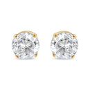 AGS Certified 14K Yellow Gold 1/2 Cttw 4 Prong Set Brilliant Round-Cut Solitaire Diamond Push Back Stud Earrings (O-P, Color, SI2-I1 Clarity)-7