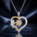 925 Sterling Silver Plated Gold Moissanite Necklace with Pavé Setting for Women-1