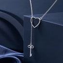 925 Sterling Silver Necklace 55cm with Heart Pendant for Women-1