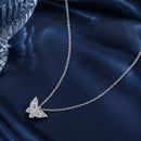 925 Sterling Silver Plated White Gold Moissanite Necklace 40+5cm for Women-2