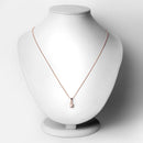 0.70 Carat Genuine Morganite .925 Sterling Silver Pendant-2