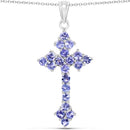 2.00 Carat Genuine Tanzanite .925 Sterling Silver Pendant-1