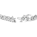 10K White Gold 1 1/2 Cttw Diamond Alternating Diamond and X-Link 7.5" Tennis Bracelet (H-I Color, I2-I3 Clarity)-2