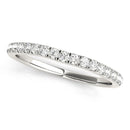 14k White Gold Curved Style Diamond Wedding Ring (1/3 cttw)-1