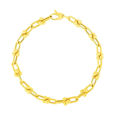 14k Yellow Gold 7 1/2 inch Jax Chain Bracelet - 0