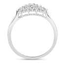 0.37 Carat Genuine White Diamond 14K White Gold Ring (E-F Color, VS-SI Clarity)-2