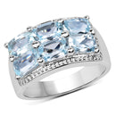 3.60 Carat Genuine Blue Topaz .925 Sterling Silver Ring-1