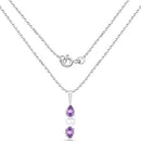 1.34 Carat Genuine Amethyst and Pearl .925 Sterling Silver Pendant-2