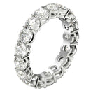 Round Cut Lab Grown Diamond Eternity Ring in 14k White Gold (3 cttw FG/VS2)-4