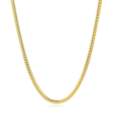 10k Yellow Gold Classic Solid Miami Cuban Chain (2.60 mm) - 0