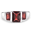 3.45 Carat Genuine Garnet .925 Sterling Silver Ring-3
