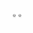 14k White Gold Classic Round Stud Earrings (5.0 mm)-1