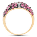 14K Yellow Gold Plated 1.70 Carat Genuine Ruby .925 Sterling Silver Ring-2