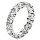 Round Cut Lab Grown Diamond Eternity Ring in 14k White Gold (4 cttw FG/VS2)-4