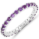 0.78 Carat Genuine Amethyst .925 Sterling Silver Ring-1