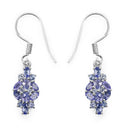 2.04 Carat Genuine Tanzanite .925 Sterling Silver Earrings-1