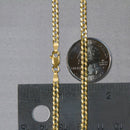 14k Yellow Gold Solid Curb Chain (3.20 mm)-4