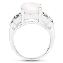 4.52 Carat Genuine Opal and Chrome Diopside .925 Sterling Silver Ring-2