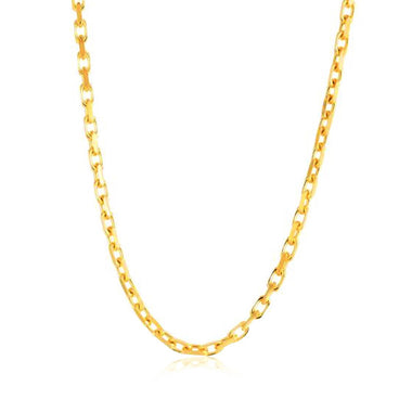 14k Yellow Gold French Cable Link Chain (2.50 mm) - 0