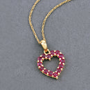 0.43 Carat Genuine Ruby 10K Yellow Gold  Pendant-3