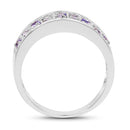 1.23 Carat Genuine Tanzanite .925 Sterling Silver Ring-2