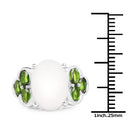 4.52 Carat Genuine Opal and Chrome Diopside .925 Sterling Silver Ring-3