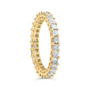 14K Yellow Gold 2.00 Cttw Shared Prong Set Princess Cut Diamond Eternity Band Ring (J-K Color, SI1-SI2 Clarity) - Ring Size 7-3