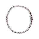 .925 Sterling Silver 10.0 Cttw Created Orange Garnet Tennis Bracelet - 7.25"-3