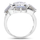 10.30 Carat Genuine White Rainbow Moonstone, Labradorite And Black Onyx .925 Sterling Silver Ring-2