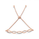 14K Rose Gold Plated .925 Sterling Silver 1/10 cttw Diamond Infinity Twist 4â€-10â€ Adjustable Bolo Bracelet (I-J Color, I2-I3 Clarity)-4
