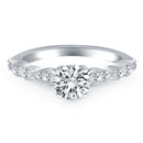 14k White Gold Fancy Shaped Diamond Engagement Ring-2