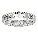 Round Cut Lab Grown Diamond Eternity Ring in 14k White Gold (5 cttw FG/VS2)-2