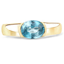 2.00 Carat Genuine Blue Zircon .925 Sterling Silver Ring-3
