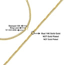 Semi-Solid 14K Yellow Gold 6.1mm Classic Miami Cuban Chain Necklace - 22 Inches-4