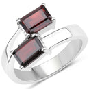 2.40 Carat Genuine  Garnet .925 Sterling Silver Ring-1