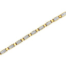 14K Yellow Gold 2 1/2 Cttw Princess-Cut Diamond Link Tennis Bracelet (H-I Color, SI2-I1 Clarity) - 7.25"-3