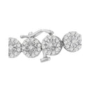 14K White Gold 2.00 Cttw Diamond Halo Link Tennis Bracelet (H-I Color, I1-I2 Clarity) - 7" Inches-2