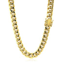 9.0mm 14k Yellow Gold Semi Solid Miami Cuban Chain-3