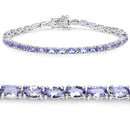 8.75 Carat Genuine Tanzanite .925 Sterling Silver Bracelet-3
