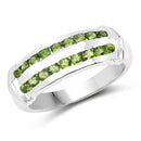 0.72 Carat Genuine Chrome Diopside .925 Sterling Silver Ring-1