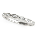 14k White Gold Unique Infinity Design Diamond Wedding Band (1/10 cttw)-1