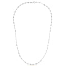 14k White Gold Necklace with Polished Circles-3
