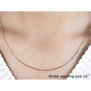 14k Rose Gold Diamond Cut Cable Link Chain 1.3mm-4