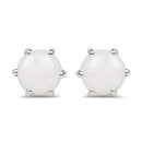 0.74 Carat Genuine Opal .925 Sterling Silver Earrings-1