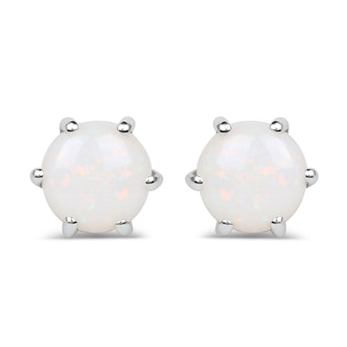 0.74 Carat Genuine Opal .925 Sterling Silver Earrings
