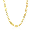 4.4mm 10k Yellow Gold Curb Chain-3