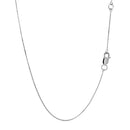 Double Extendable Box Chain in 14k White Gold (0.6mm)-3