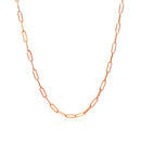 14K Rose Gold Delicate Paperclip Chain (2.1mm)-2